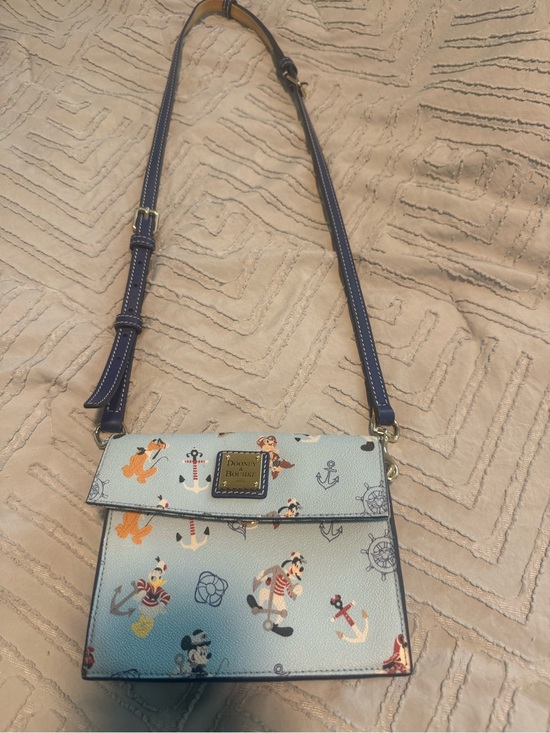 Dooney & Bourke Handbags - Dooney & Bourke Light Blue & Navy Disney Cruise Line Crossbody Bag